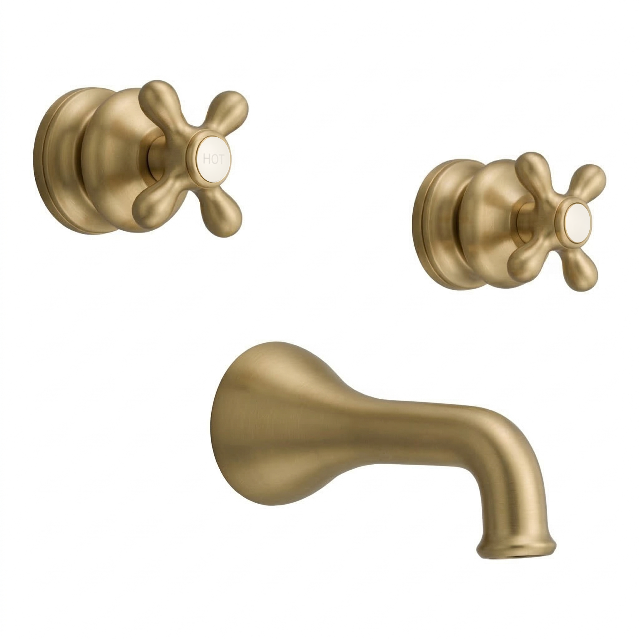 Thames In-Wall Tub Filler Set P0412 | Strom Living Raw Brass - Showers