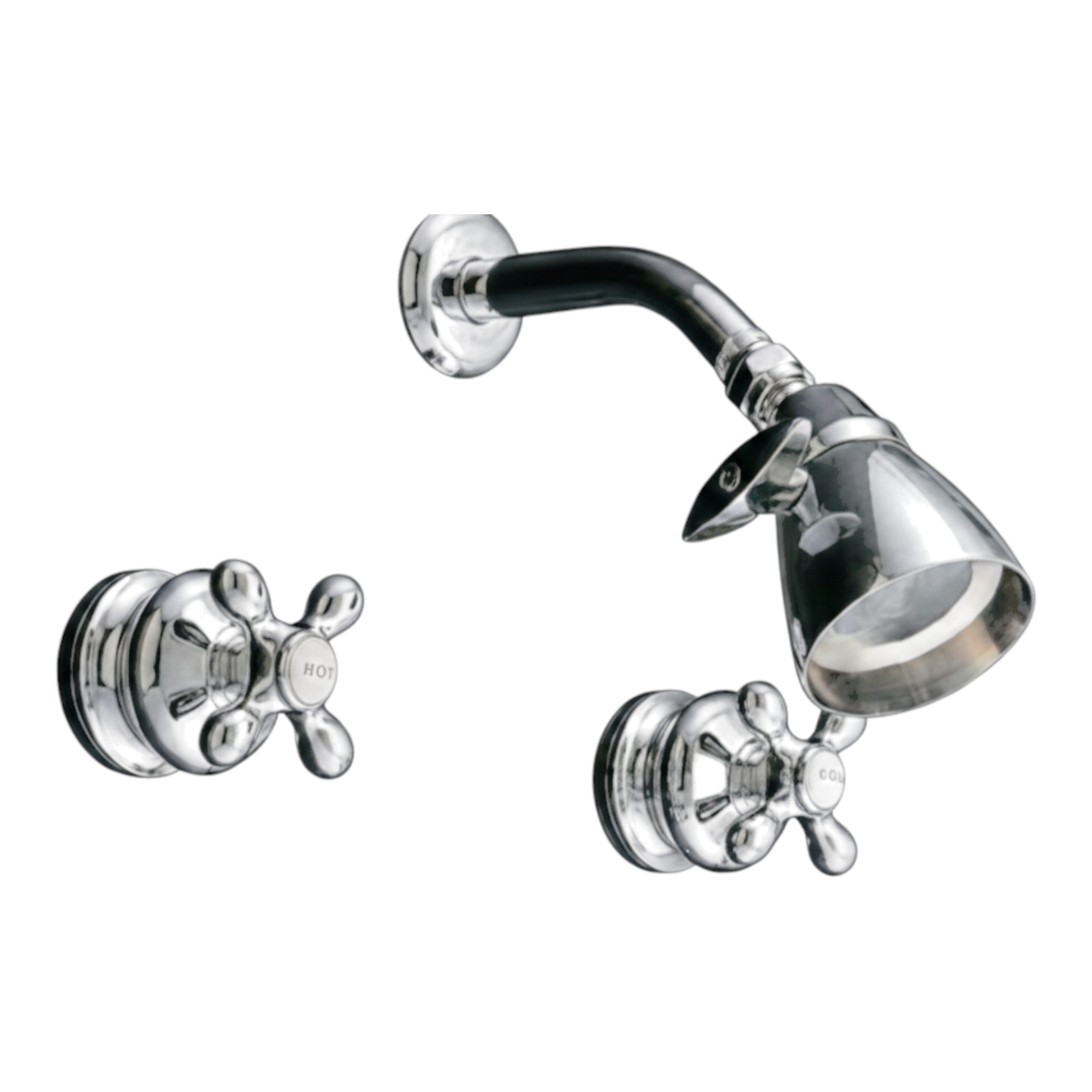 Thames In-Wall Shower Set With Cross Handle For Hot/Cold and Spout P0413 | Strom Living