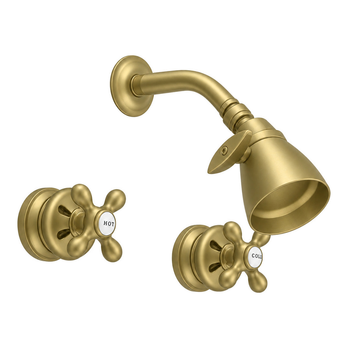 Thames In-Wall Shower Set P0413 in Raw Brass
