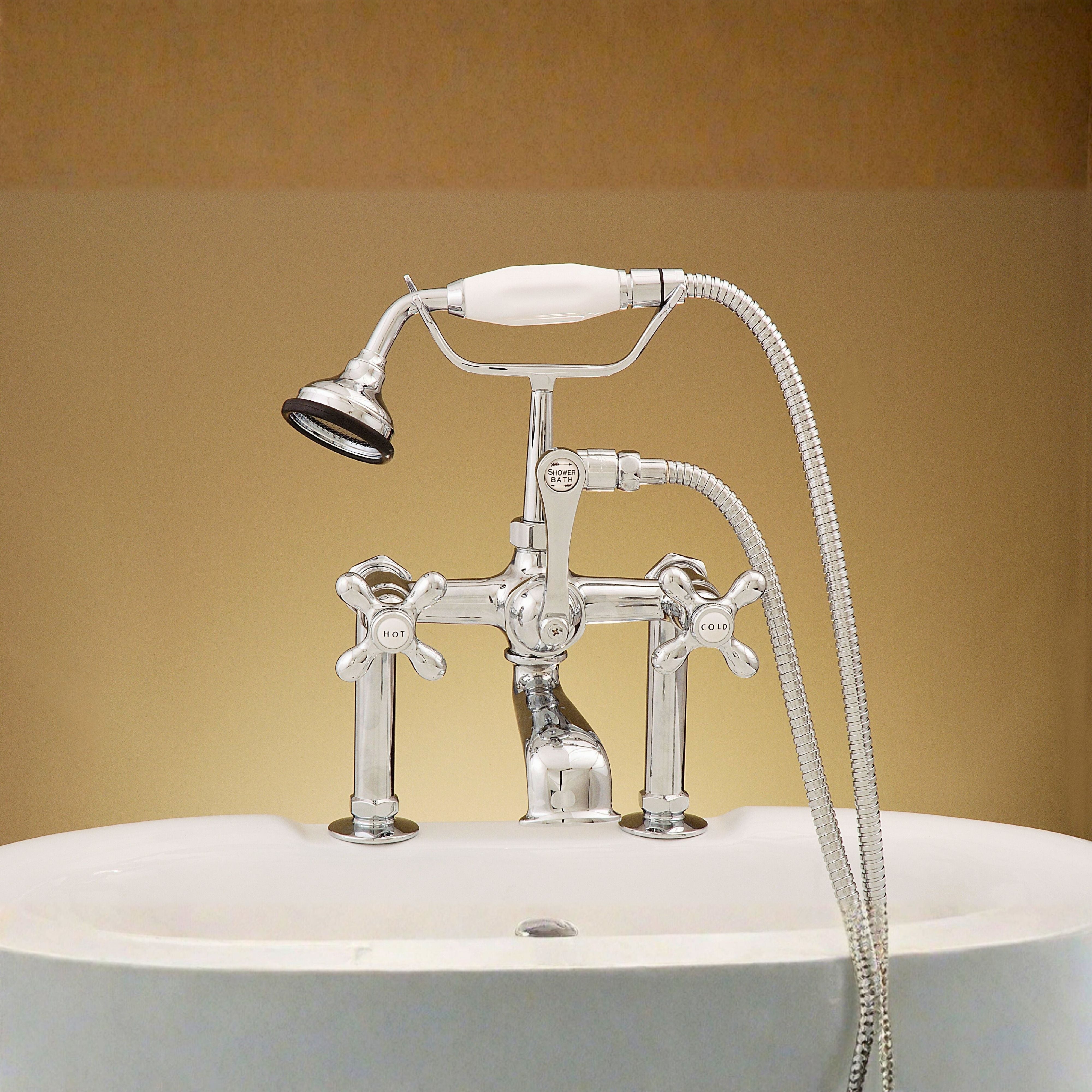 British Telephone Deck Mount Tub Faucet P0462 | Strom Living - Tub Fillers