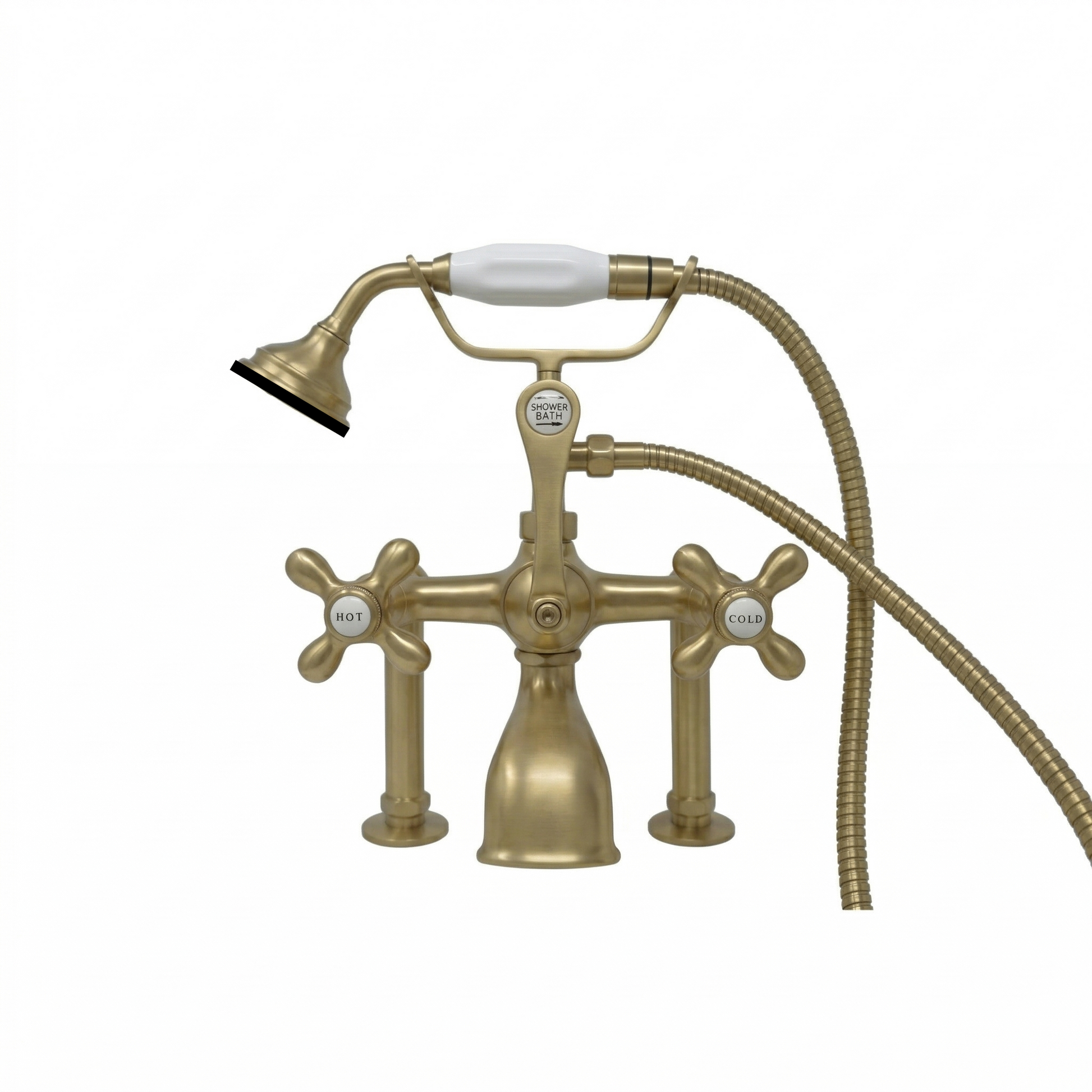British Telephone Deck Mount Tub Faucet P0462 | Strom Living Raw Brass - Tub Fillers