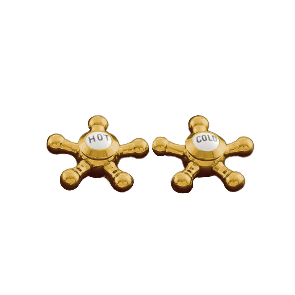 Strom Living P0475 5 Spoke Handle Pair With Porcelain Buttons - Faucet Parts