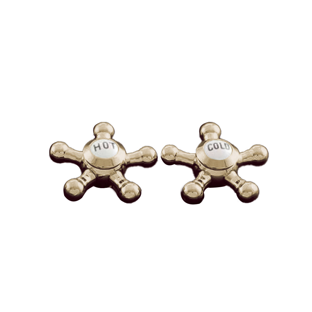 Strom Living P0475 5 Spoke Handle Pair With Porcelain Buttons - Faucet Parts