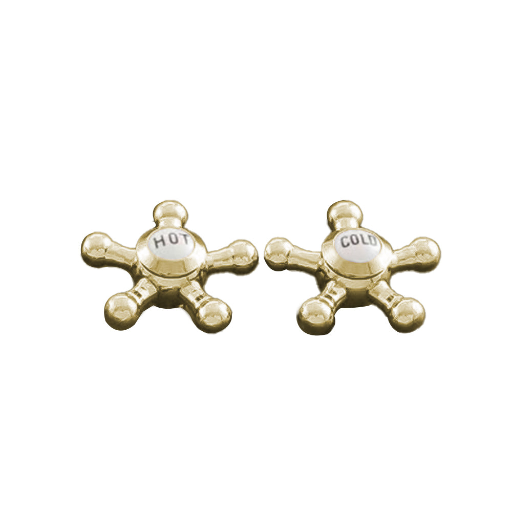 Strom Living P0475 5 Spoke Handle Pair With Porcelain Buttons