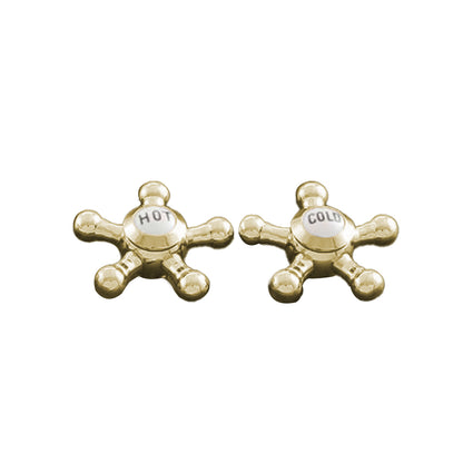 Strom Living P0475 5 Spoke Handle Pair With Porcelain Buttons