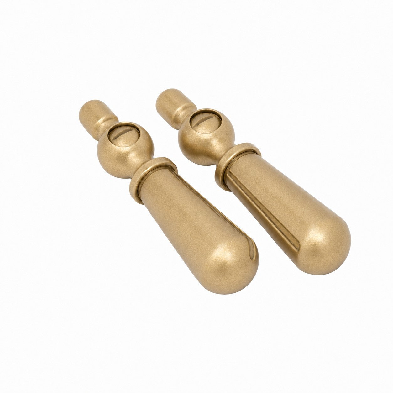 Strom Living P0476 Lever Handles Raw Brass Temperature Handle Pair - Faucet Parts