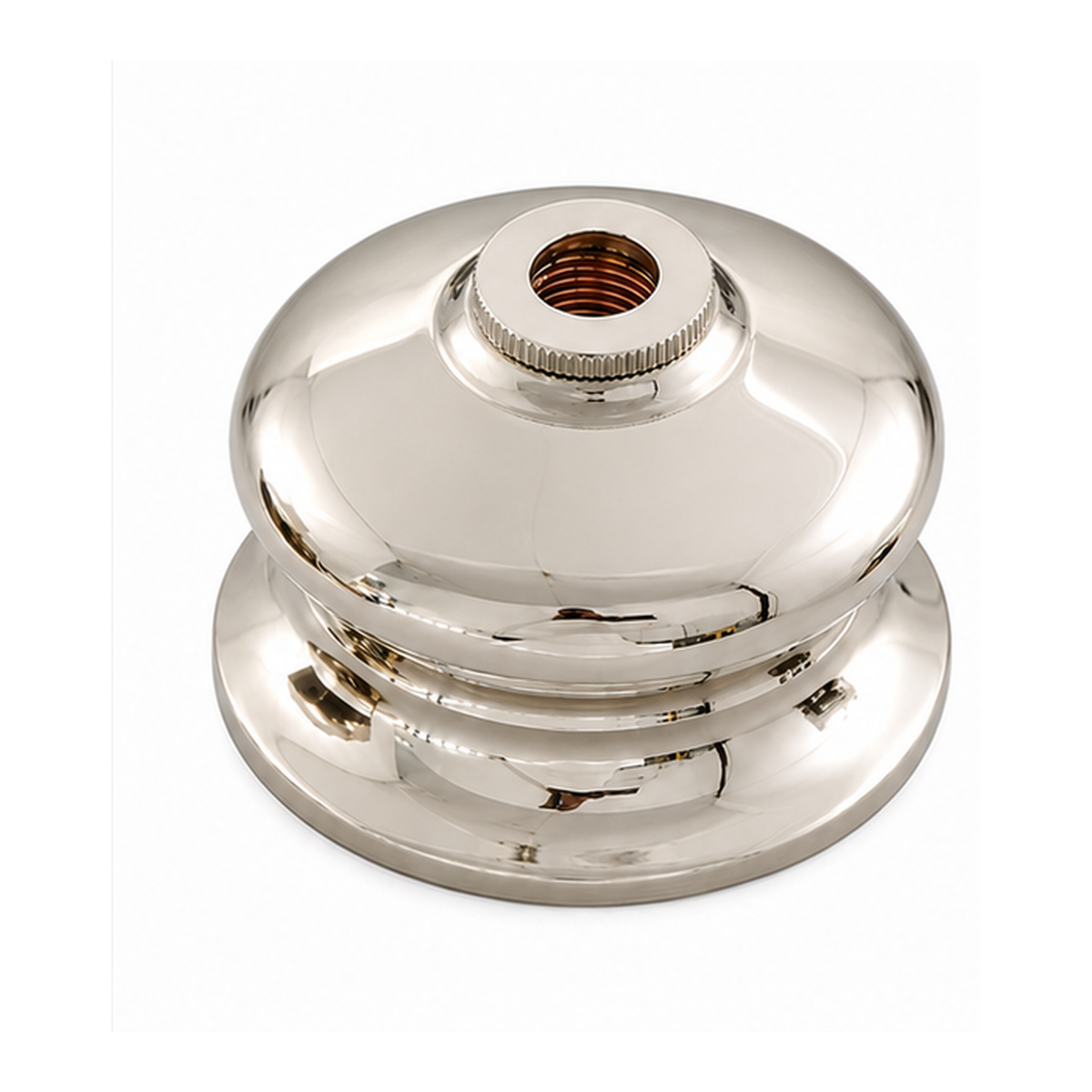 Strom Living Thames Escutcheon and Nut with Cover Plate Polished Nickel - Faucet Parts