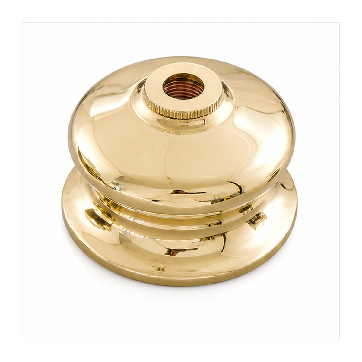 Strom Living Thames Escutcheon and Nut with Cover Plate Supercoat Brass - Faucet Parts