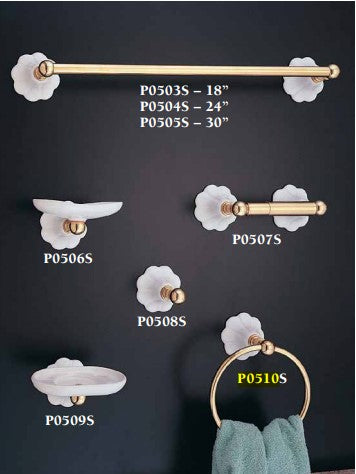 Strom Living Porcelain Vintage Style Wall Mounted Porcelain Soap Dish with High Quality Solid Brass