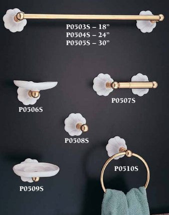 Porcelain Vintage Style Wall Mount Porcelain Toothbrush Glass Holder, Solid Brass P0509 | Strom Living