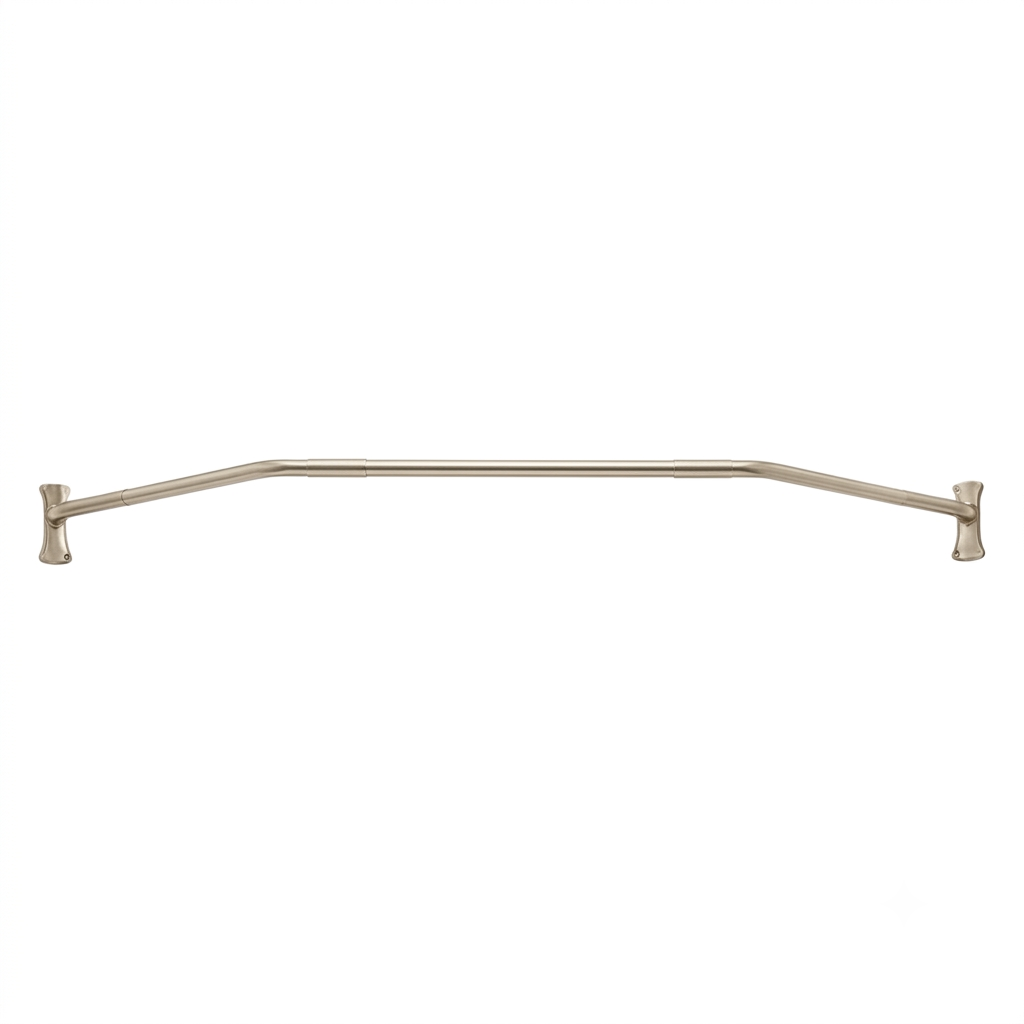Neo Angle Shower Rod Enclosure, Solid Brass, and 36" Brace P0533 | Strom Living Matte Nickel - Shower Components