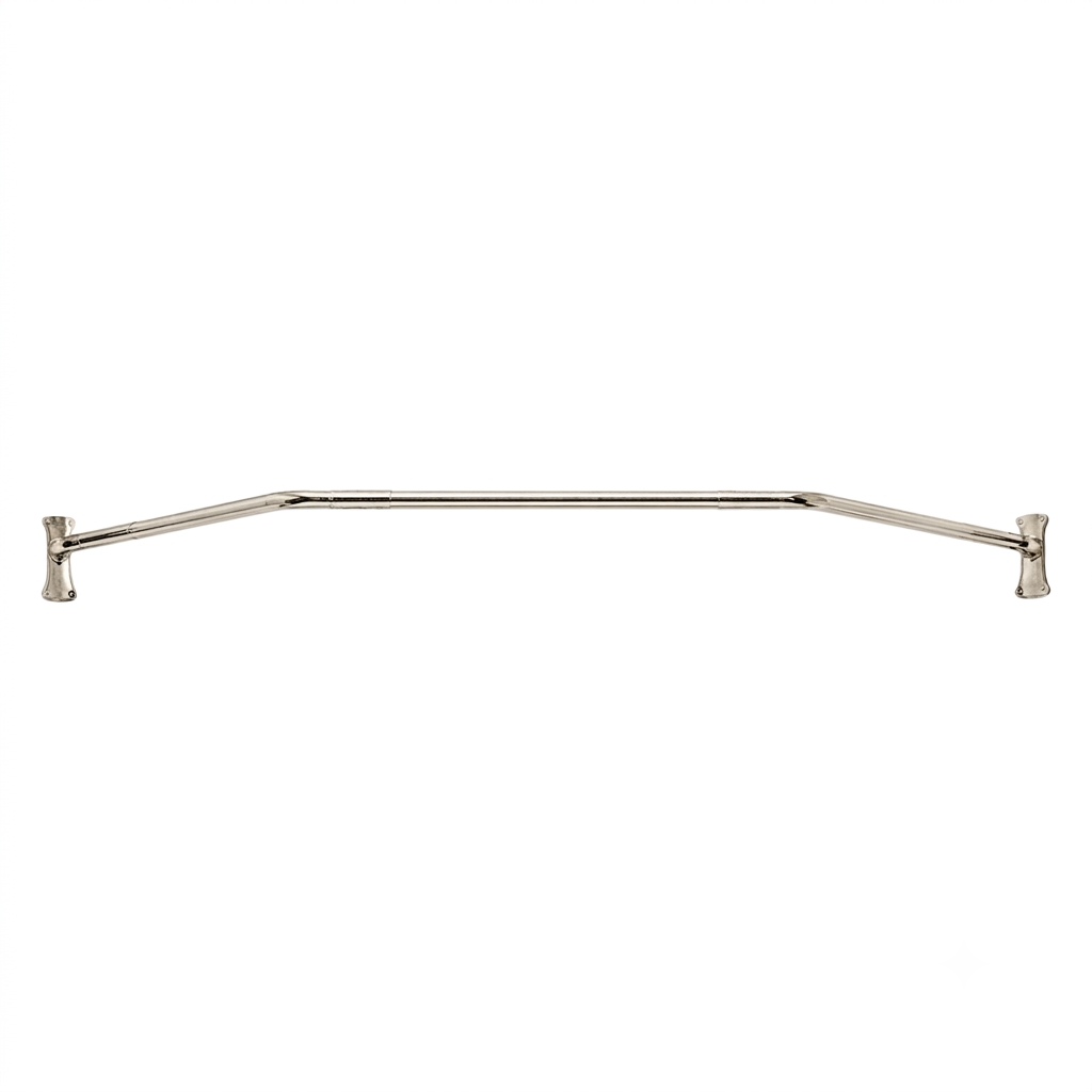 Neo Angle Shower Rod Enclosure, Solid Brass, and 36" Brace P0533 | Strom Living Polished Nickel - Shower Components