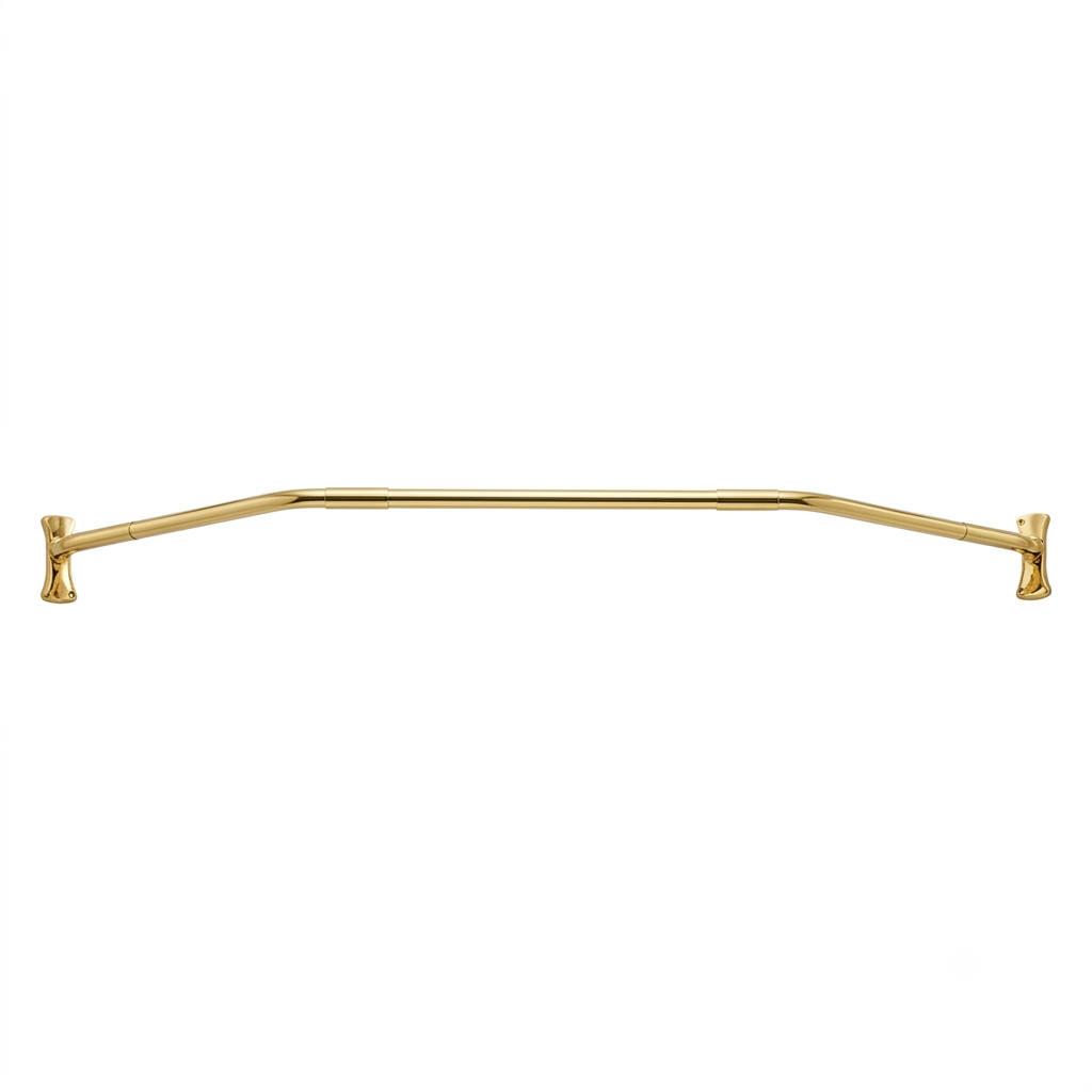 Neo Angle Shower Rod Enclosure, Solid Brass, and 36" Brace P0533 | Strom Living Supercoat Brass - Shower Components