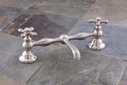 Strom Living P0549-8 Columbia Bridge Lavatory Faucet with Straight Spout & Cross Handles