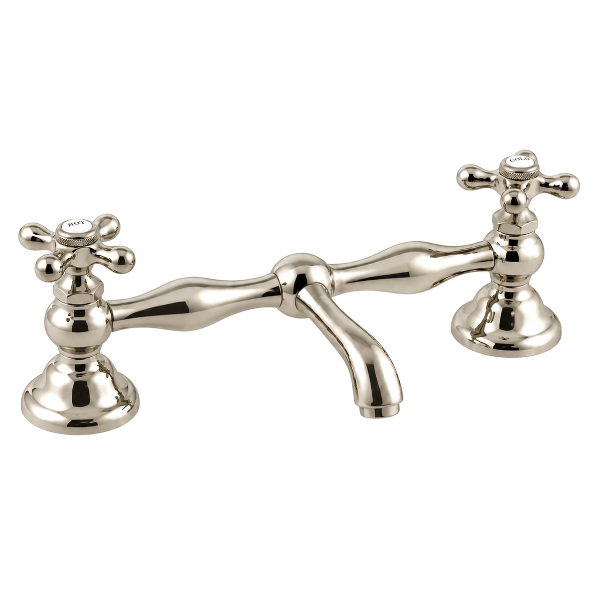 Columbia Bridge Straight Lav Faucet P0549 in Polished Nickel