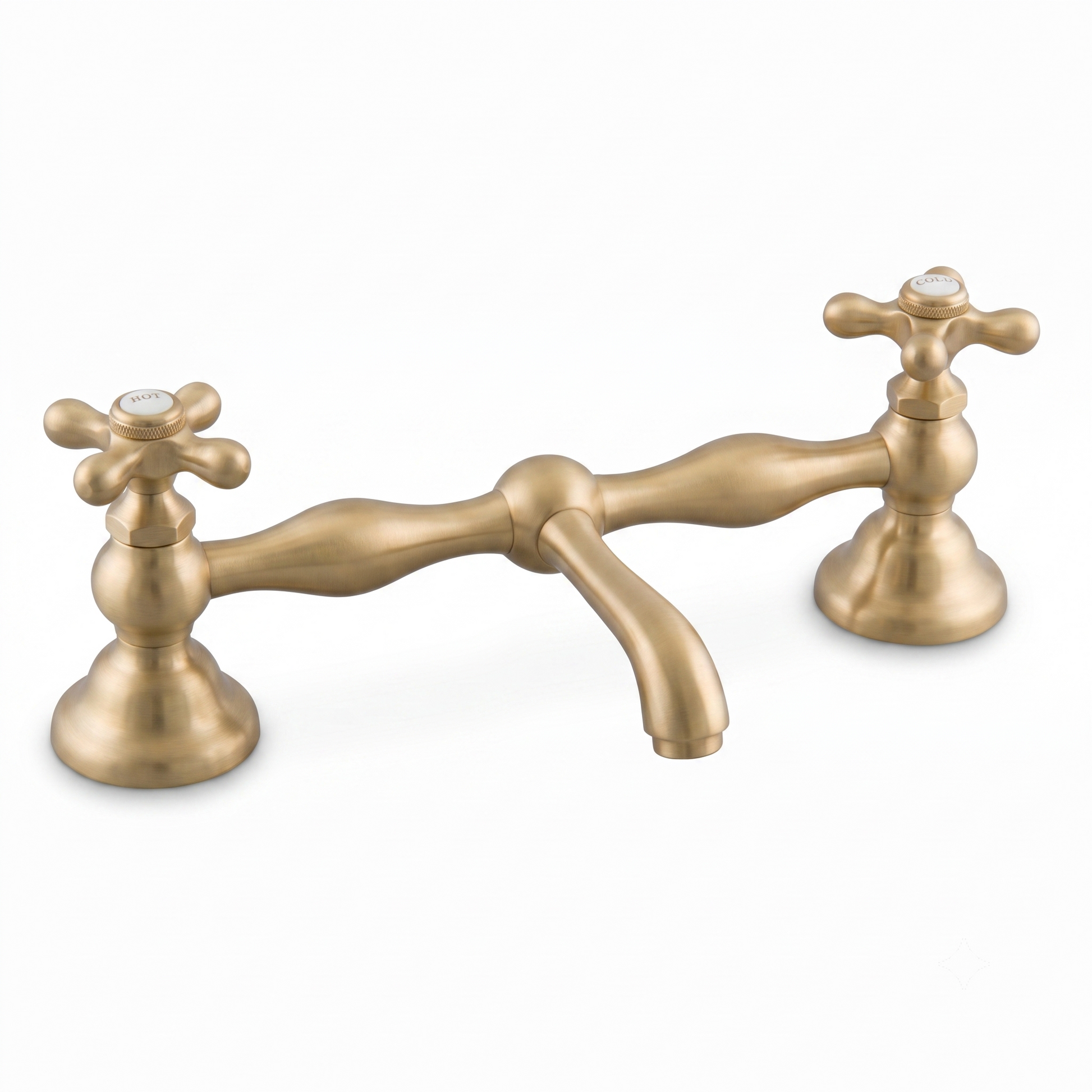 Columbia Bridge Straight Lav Faucet P0549 | Strom Living Raw Brass 12" - Bathroom Faucets