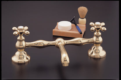 Strom Living P0549-8 Columbia Bridge Lavatory Faucet with Straight Spout & Cross Handles