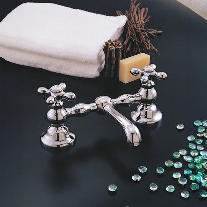 Strom Living P0549-8 Columbia Bridge Lavatory Faucet with Straight Spout & Cross Handles