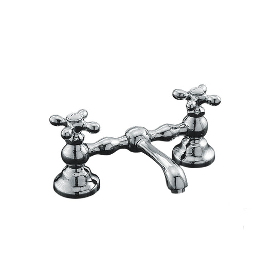 Strom Living P0549-8 Columbia Bridge Lavatory Faucet with Straight Spout & Cross Handles