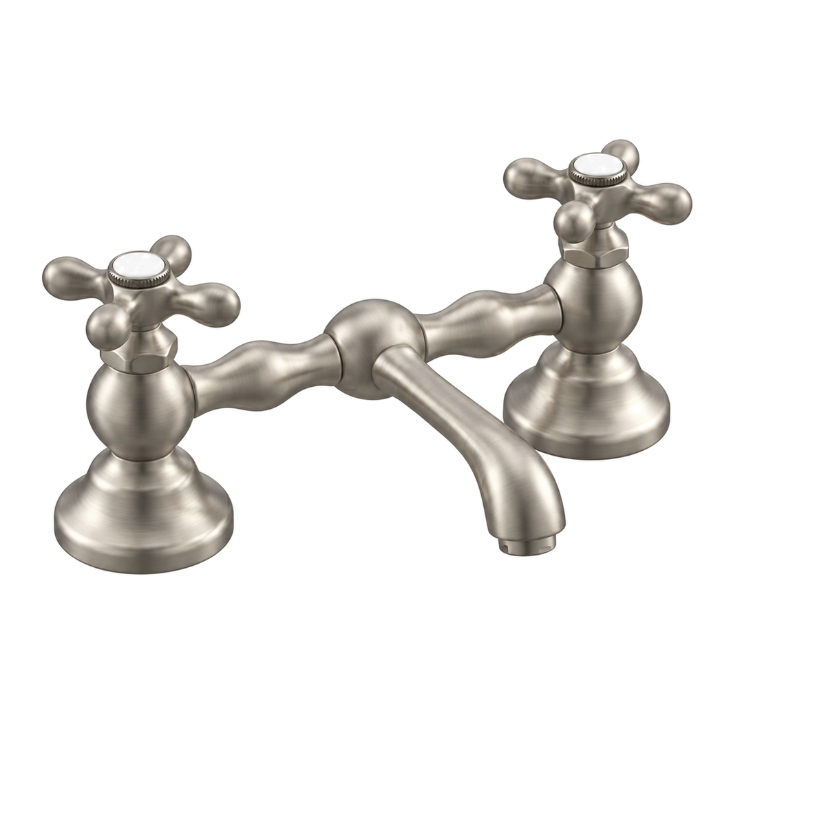 Columbia Bridge Straight Lav Faucet P0549 in Matte Nickel