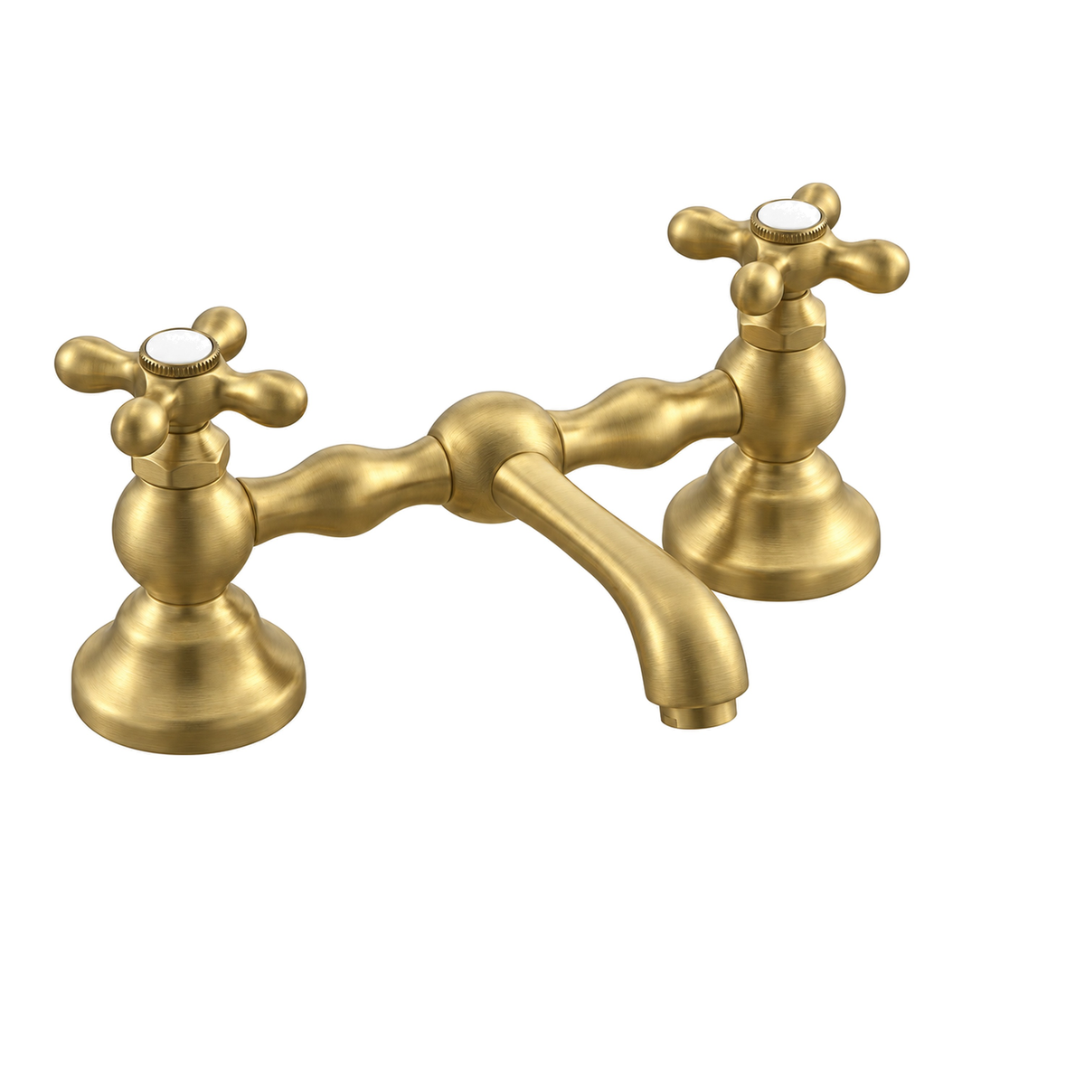 Columbia Bridge Straight Lav Faucet P0549 in Satin Brass