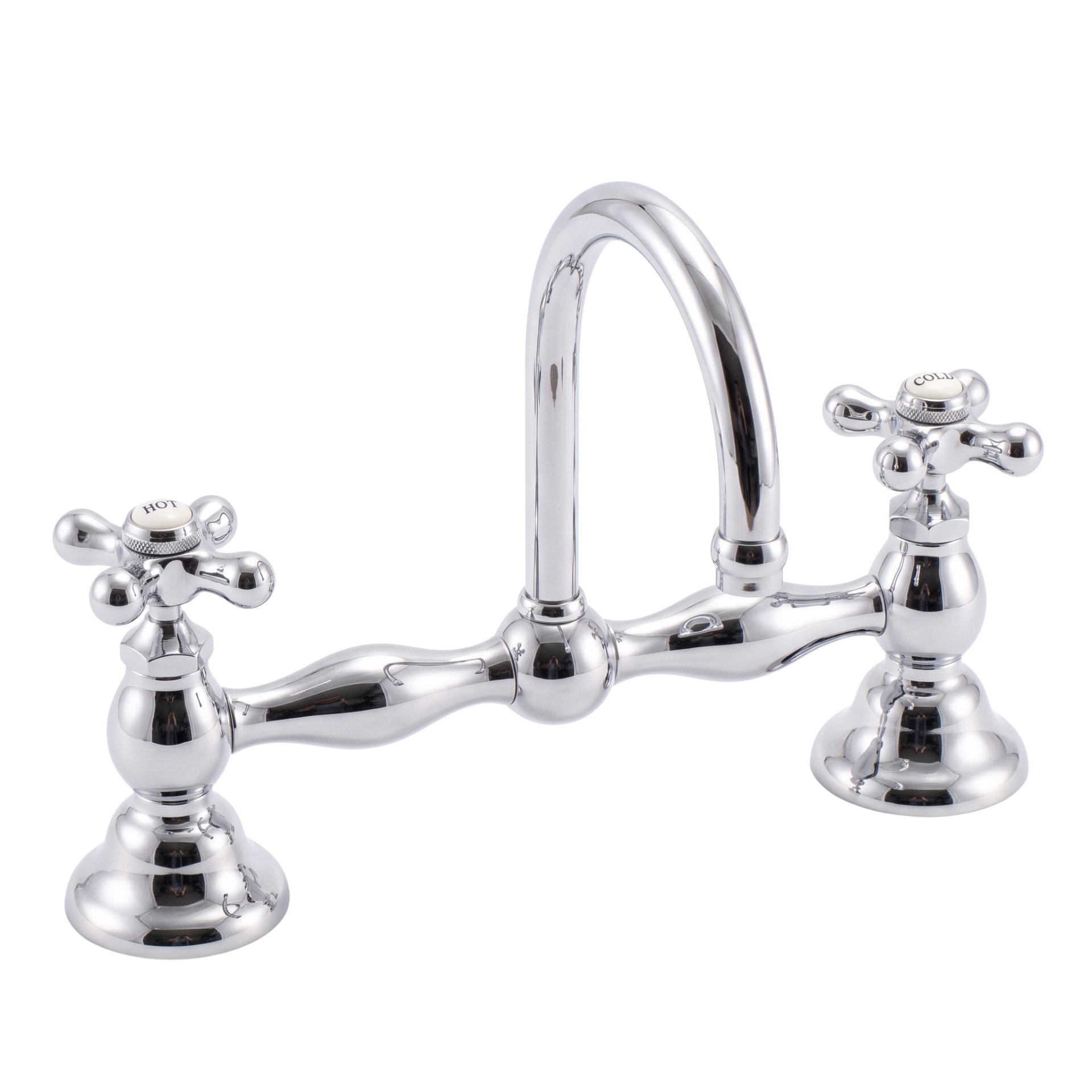 Columbia Bridge Gooseneck Lav Faucet P0550 | Strom Living Chrome 12" - Bathroom Faucets