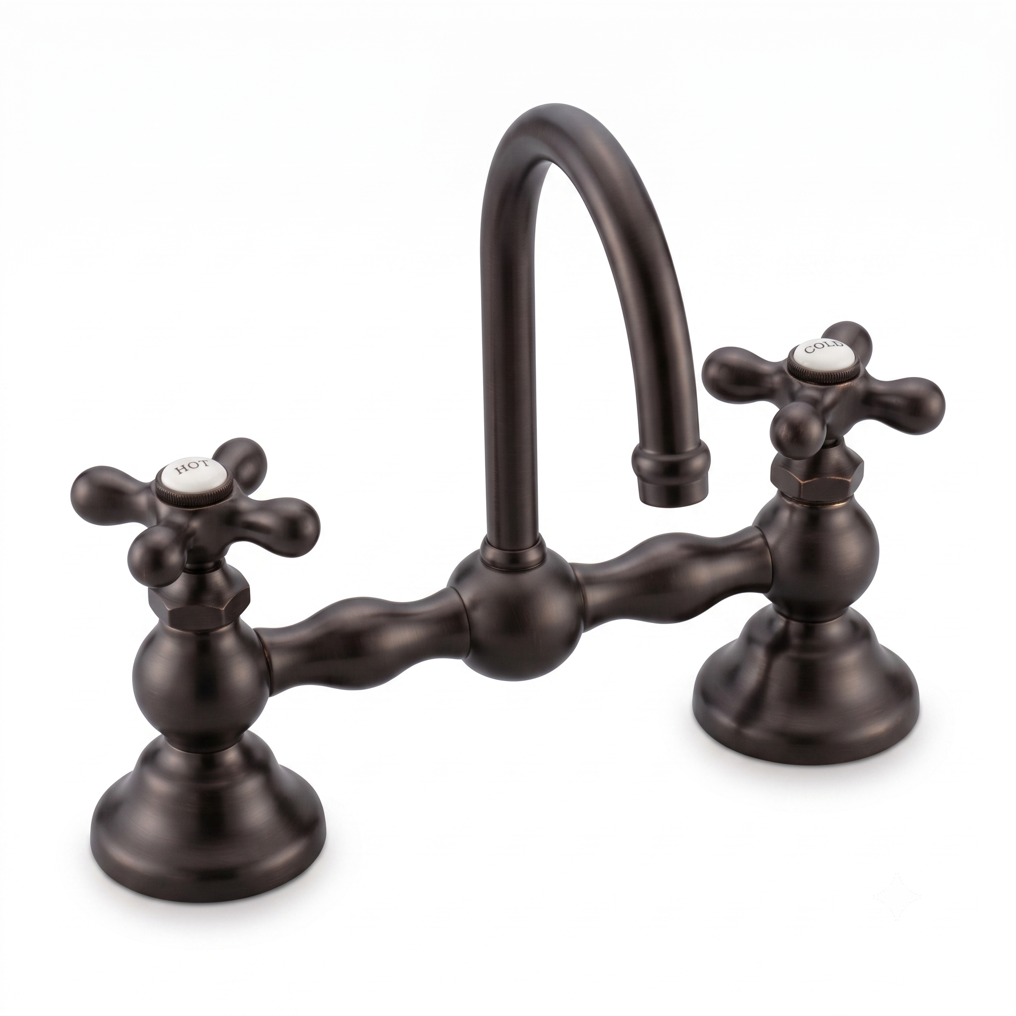 Columbia Bridge Gooseneck Lav Faucet P0550 | Strom Living Satin Black 8" - Bathroom Faucets