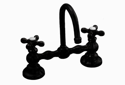 P0550-8 Columbia Bridge Lavatory Faucet with Gooseneck Spout & Cross Handles