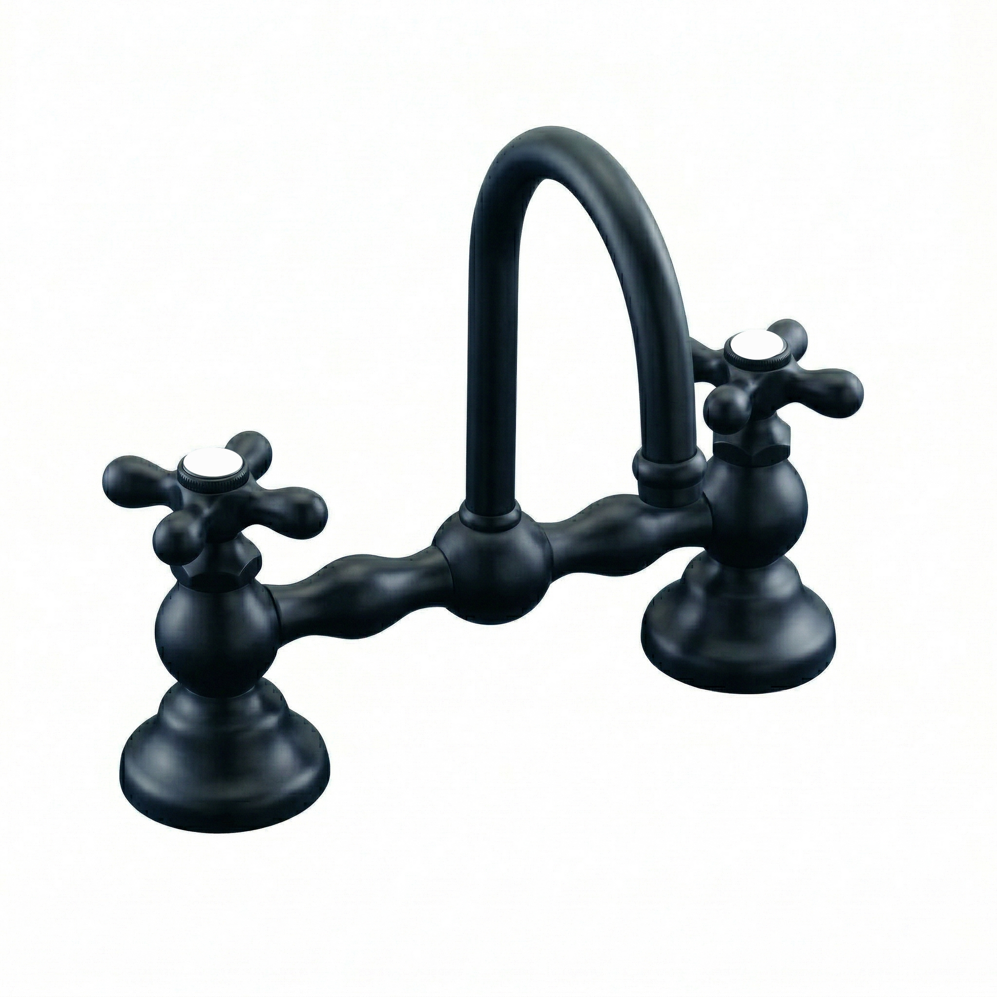 Columbia Bridge Gooseneck Lav Faucet P0550 | Strom Living Satin Black - Bathroom Faucets