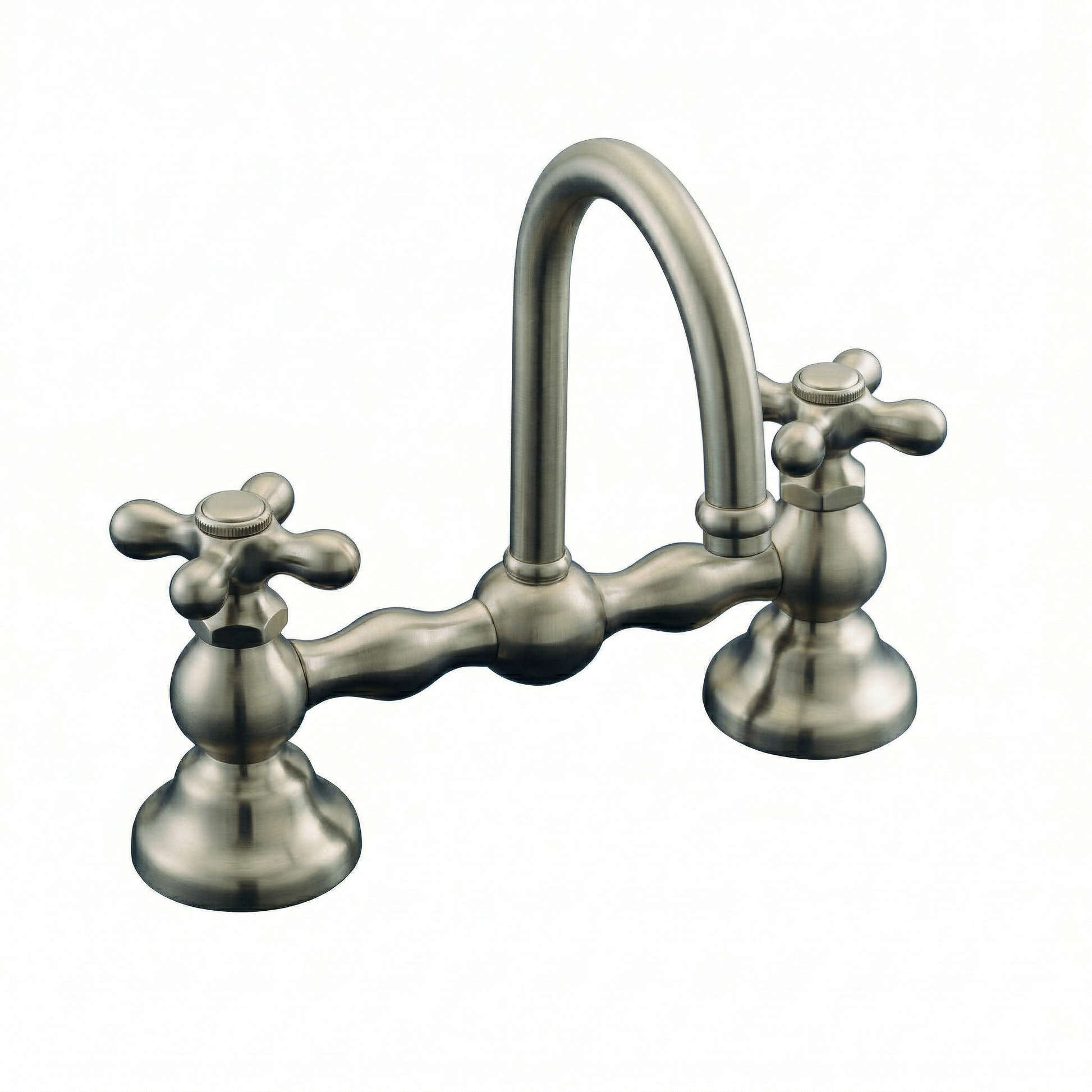 Columbia Bridge Gooseneck Lav Faucet P0550 | Strom Living Matte Nickel - Bathroom Faucets