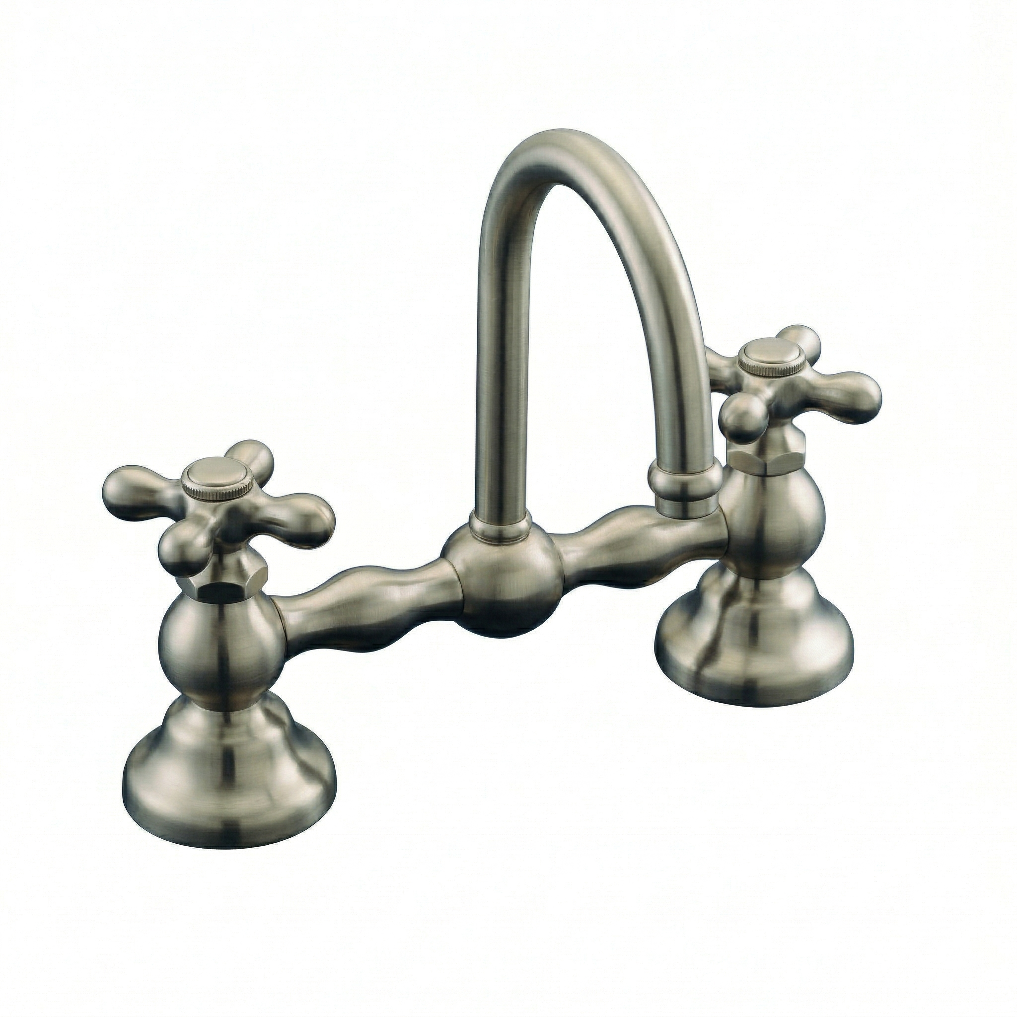 Columbia Bridge Gooseneck Lav Faucet P0550 | Strom Living Matte Nickel - Bathroom Faucets
