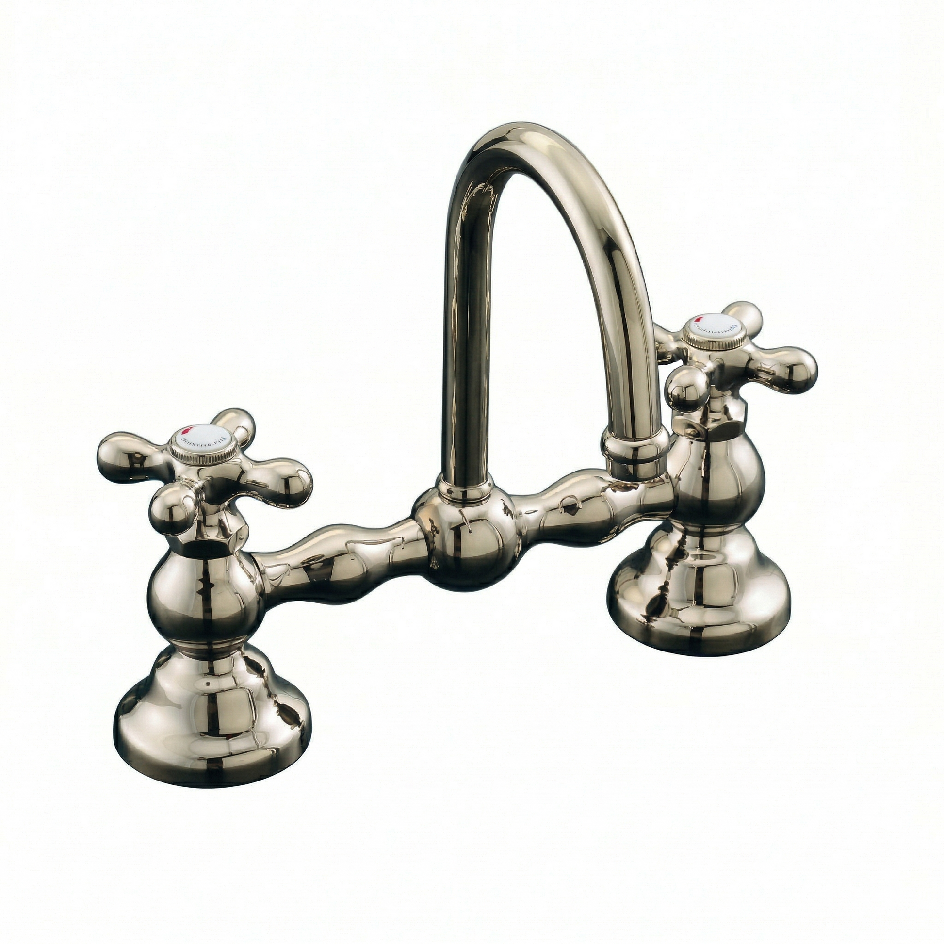 Columbia Bridge Gooseneck Lav Faucet P0550 | Strom Living Polished Nickel - Bathroom Faucets