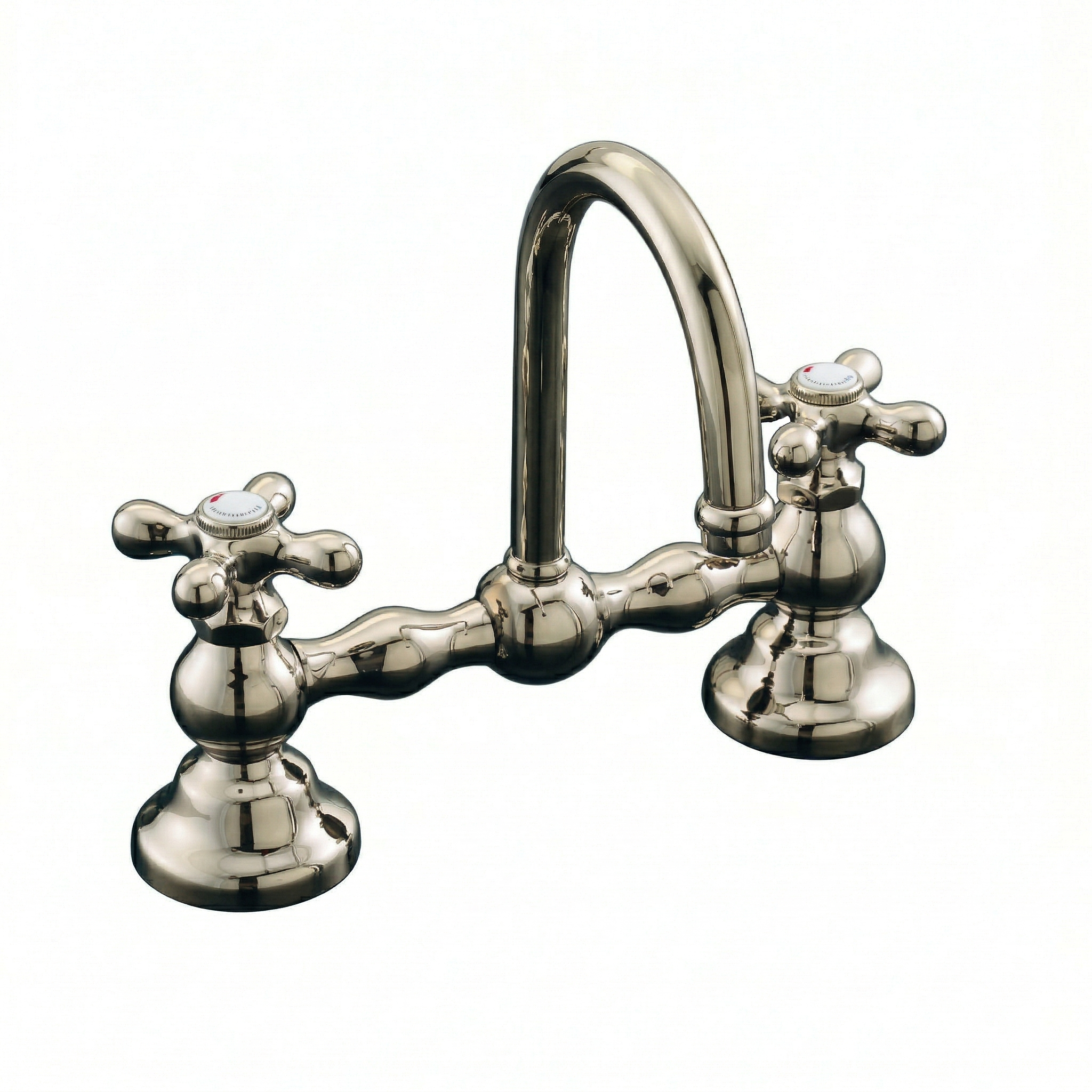 Columbia Bridge Gooseneck Lav Faucet P0550 | Strom Living Polished Nickel - Bathroom Faucets