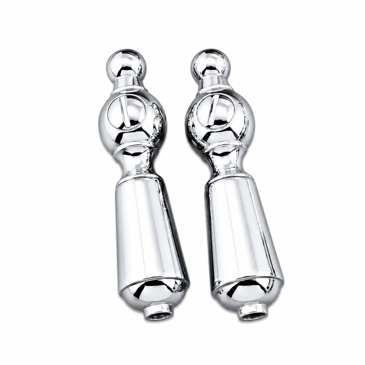 Strom Living P0551 Porcelain Temperature Lever Handles Chrome - Faucet Parts