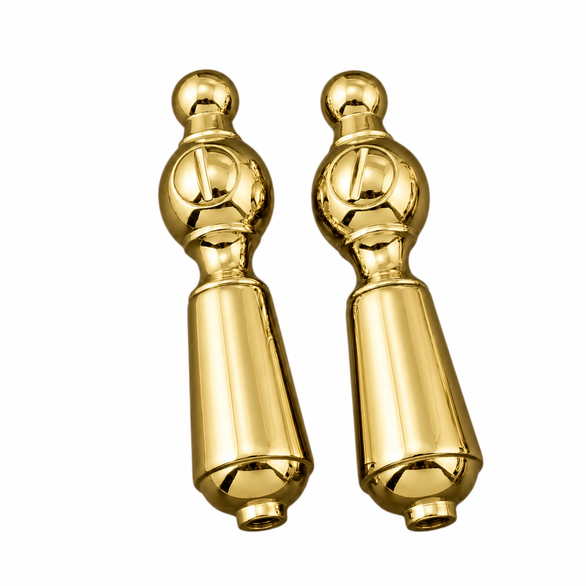Strom Living P0551 Porcelain Temperature Lever Handles Polished Brass - Faucet Parts