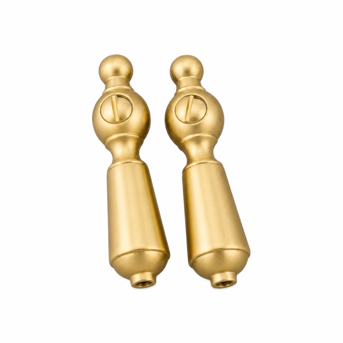 Strom Living P0551 Porcelain Temperature Lever Handles Raw Brass - Faucet Parts
