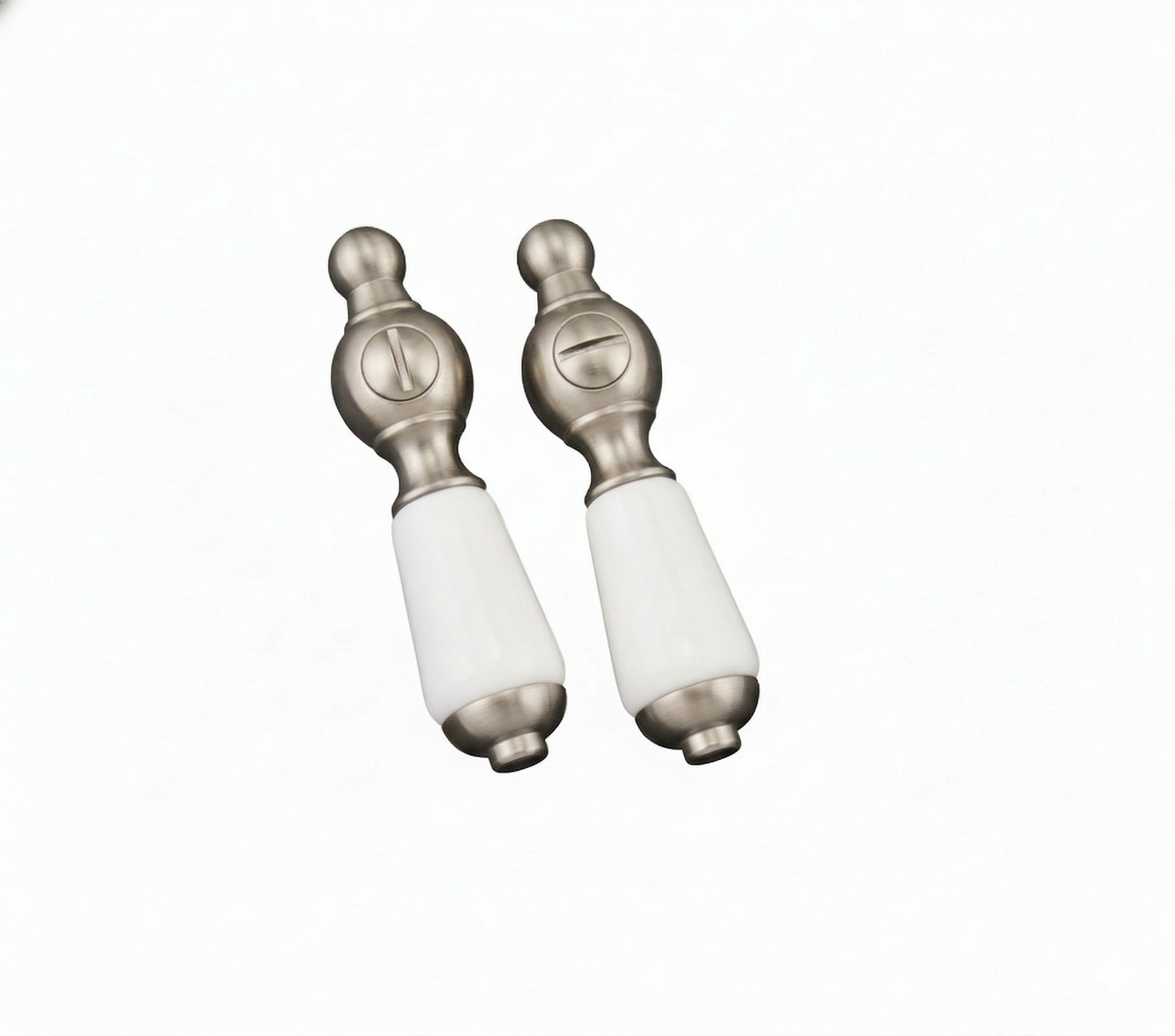 Strom Living P0552 2" Long Porcelain Handle Pair Matte Nickel - Faucet Parts