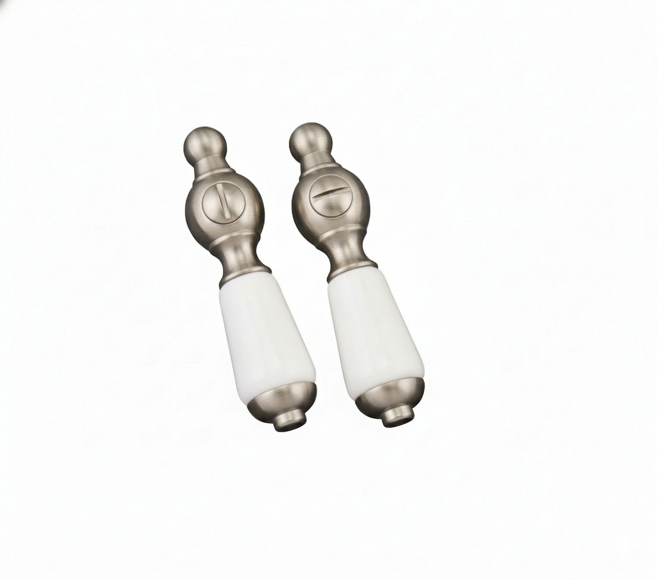 Strom Living P0552 2" Long Porcelain Handle Pair Matte Nickel - Faucet Parts