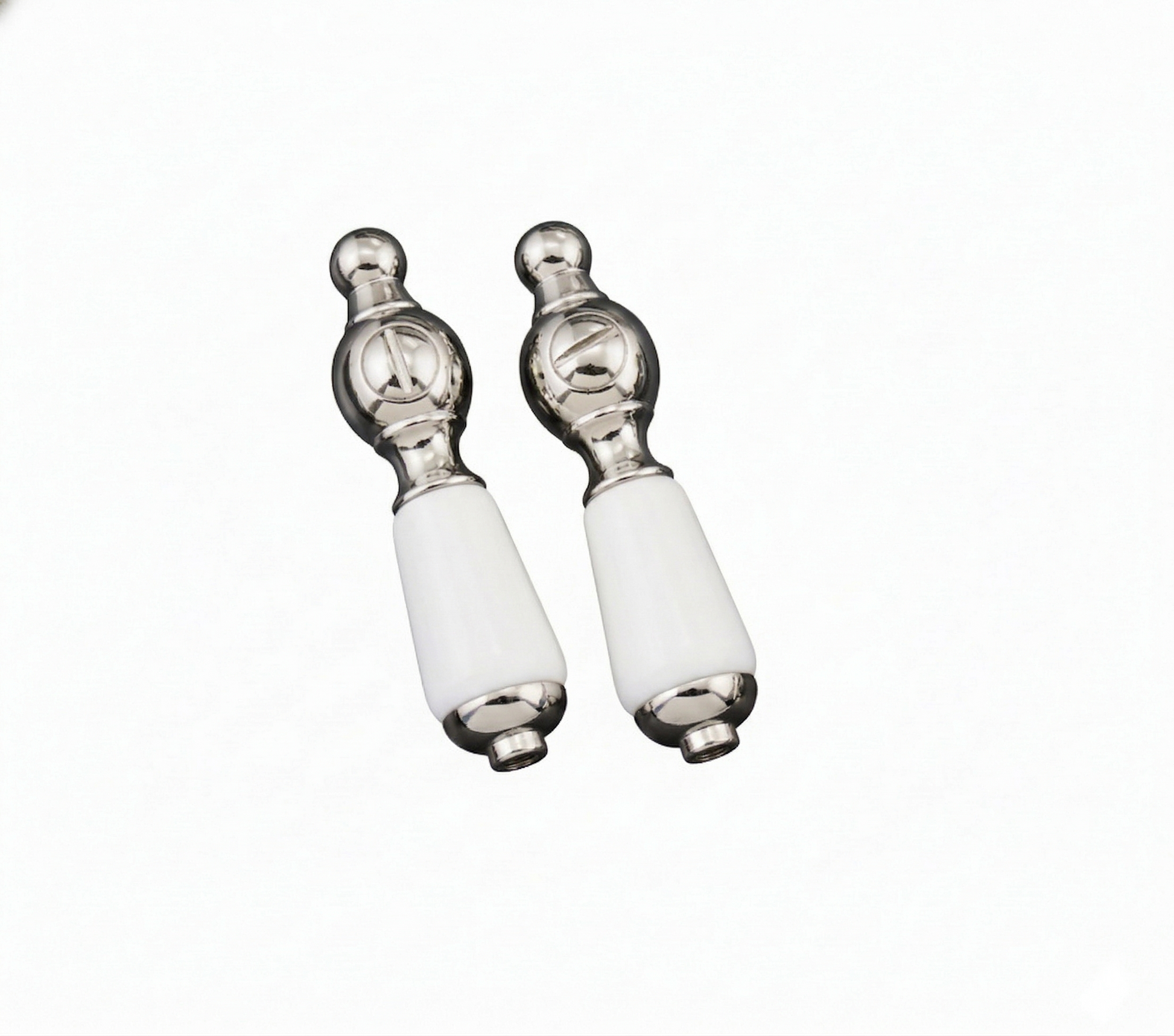 Strom Living P0552 2" Long Porcelain Handle Pair Polished Nickel - Faucet Parts