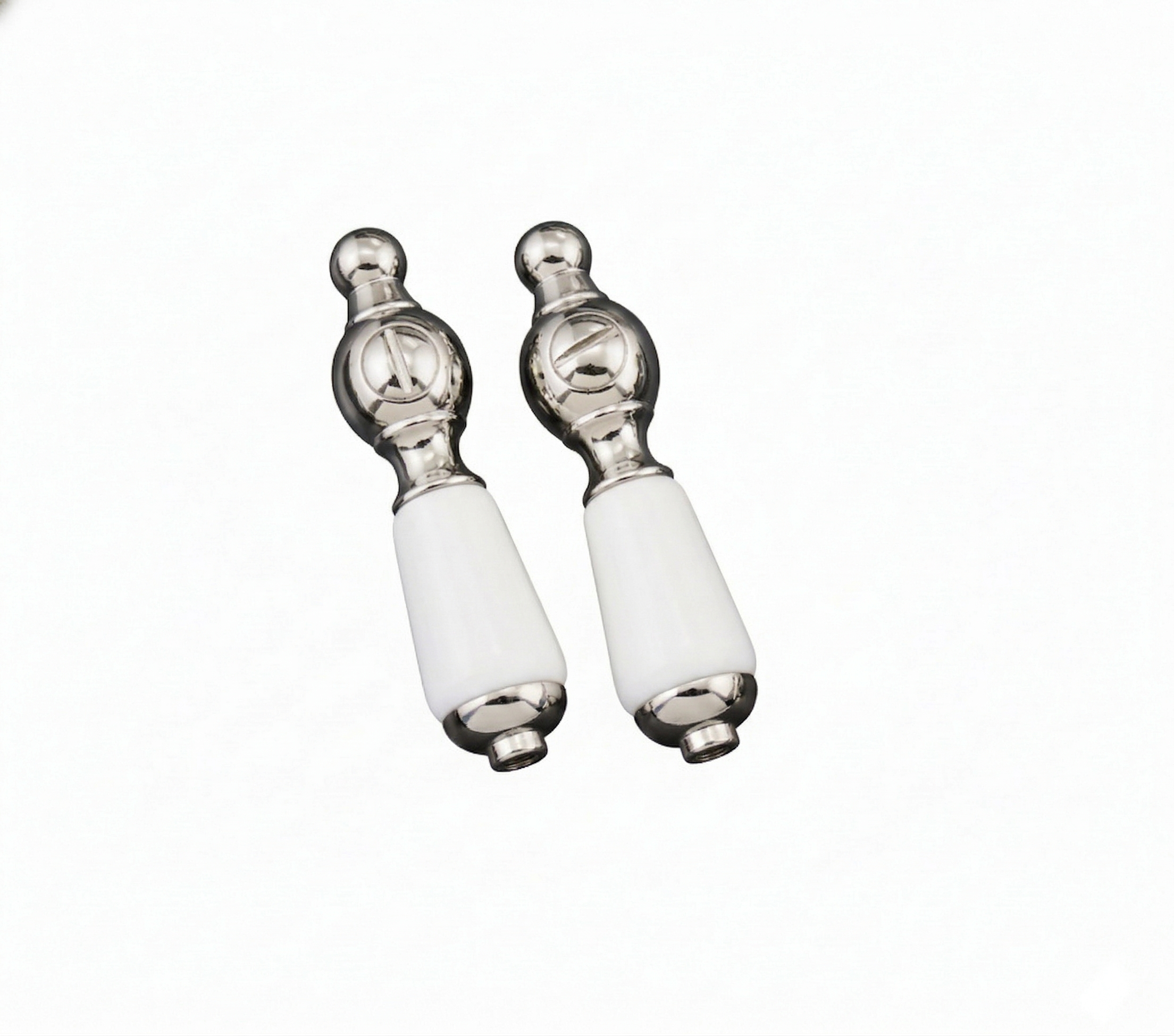 Strom Living P0552 2" Long Porcelain Handle Pair Polished Nickel - Faucet Parts