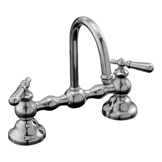 Strom Living P0557-8 Columbia Bridge Lavatory Faucet with Gooseneck Spout & Lever Handles