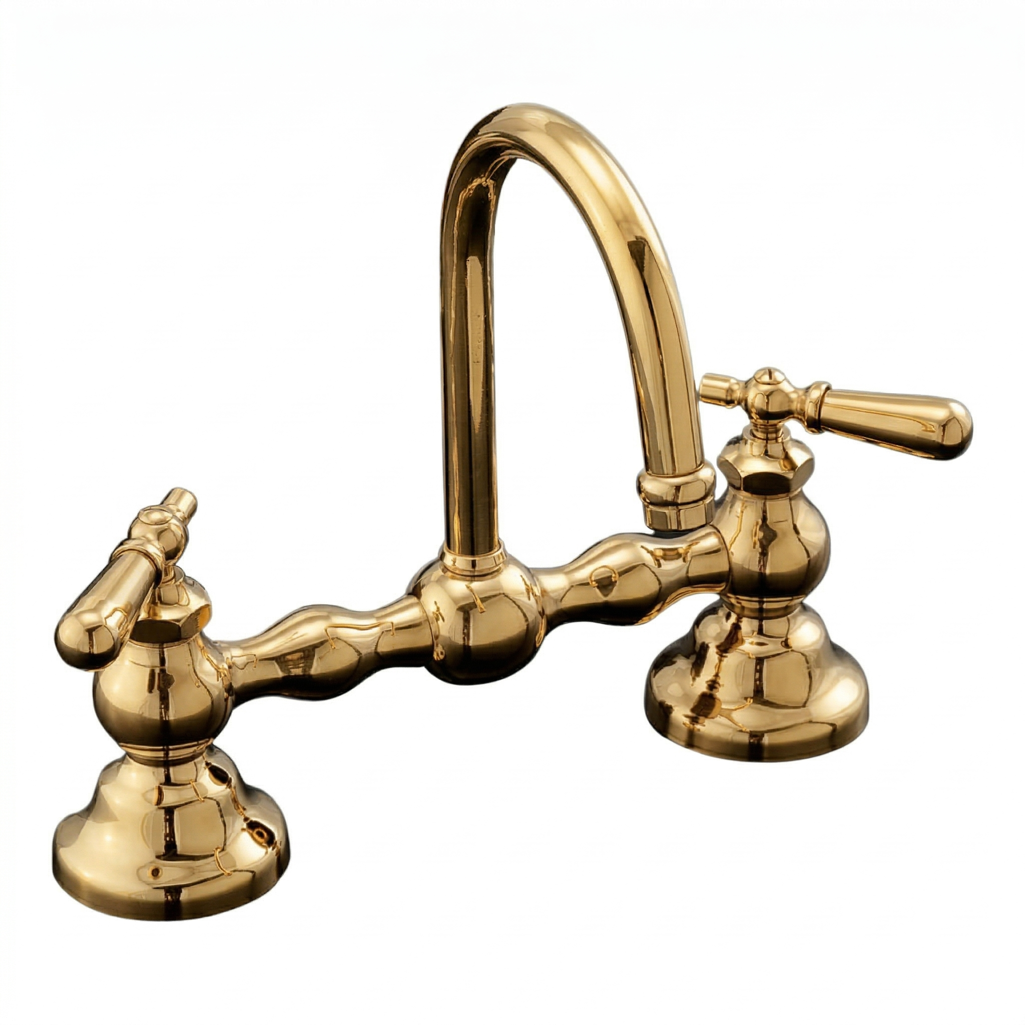 Columbia Bridge Lavatory Faucet Lever Handles P0557 | Strom Living Supercoat Bass 12" - Bathroom Faucets