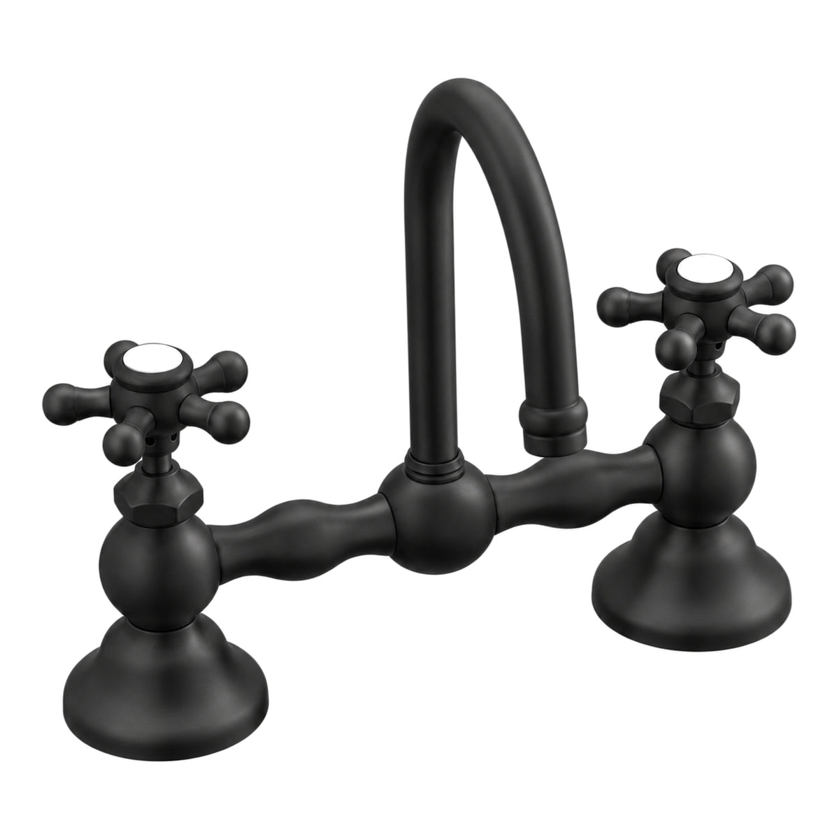 Columbia Gooseneck Bridge Faucet P0558 in Oil Rubbed Bronze / Satin Black