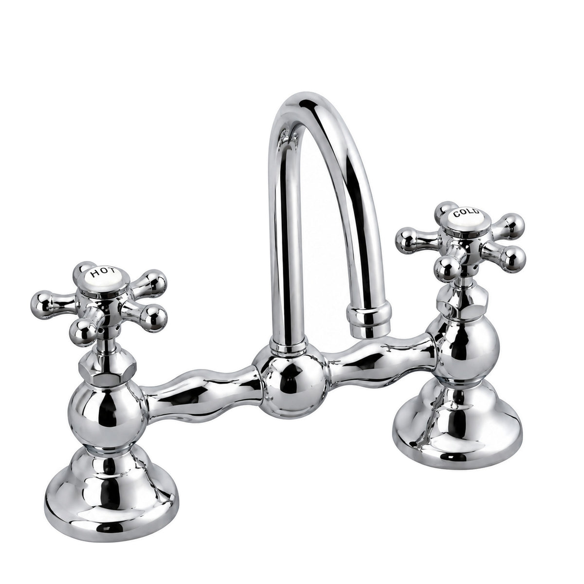 Columbia Gooseneck Bridge Faucet P0558 in Chrome