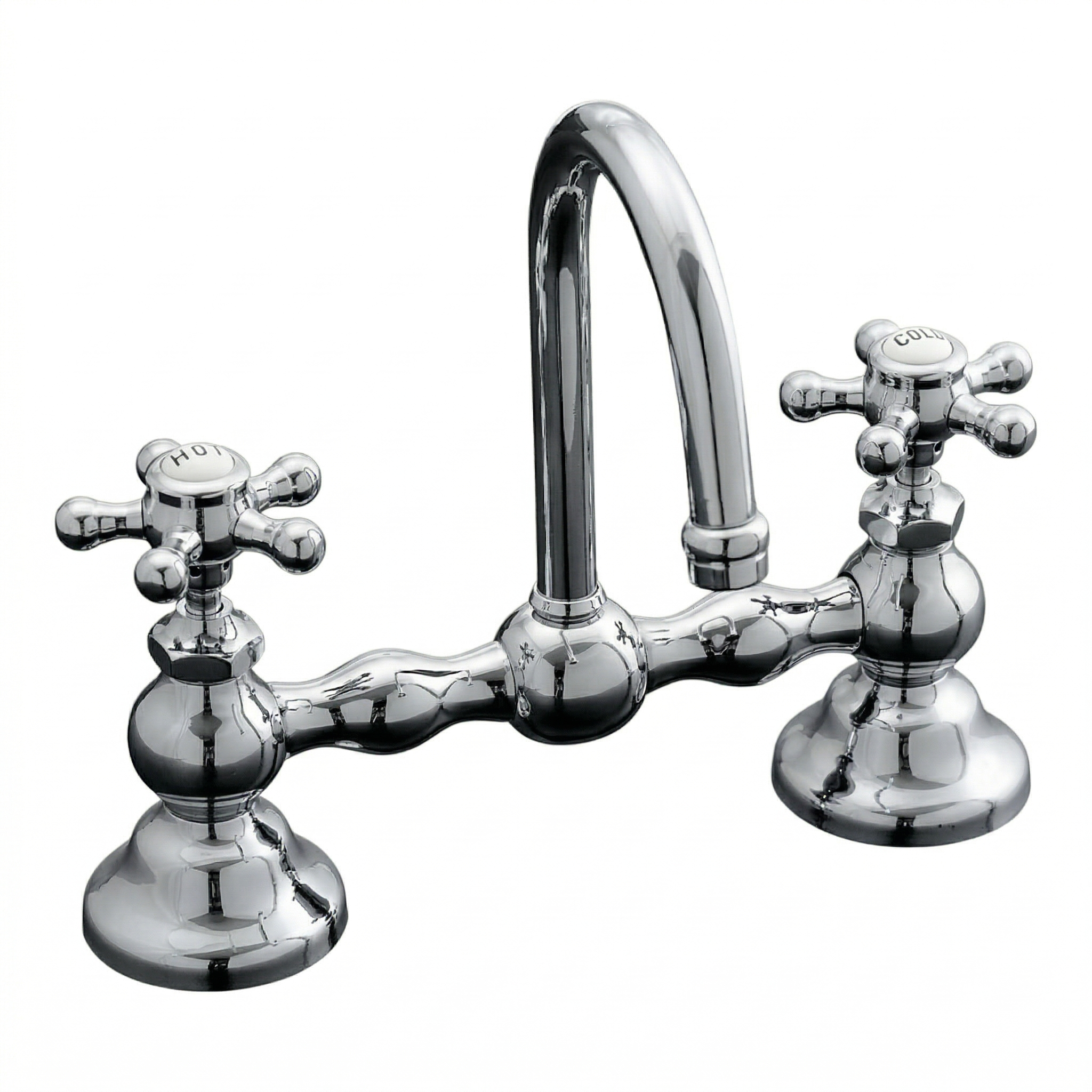 Columbia Gooseneck Bridge Faucet P0558 | Strom Living Chrome 12" - Bathroom Faucets