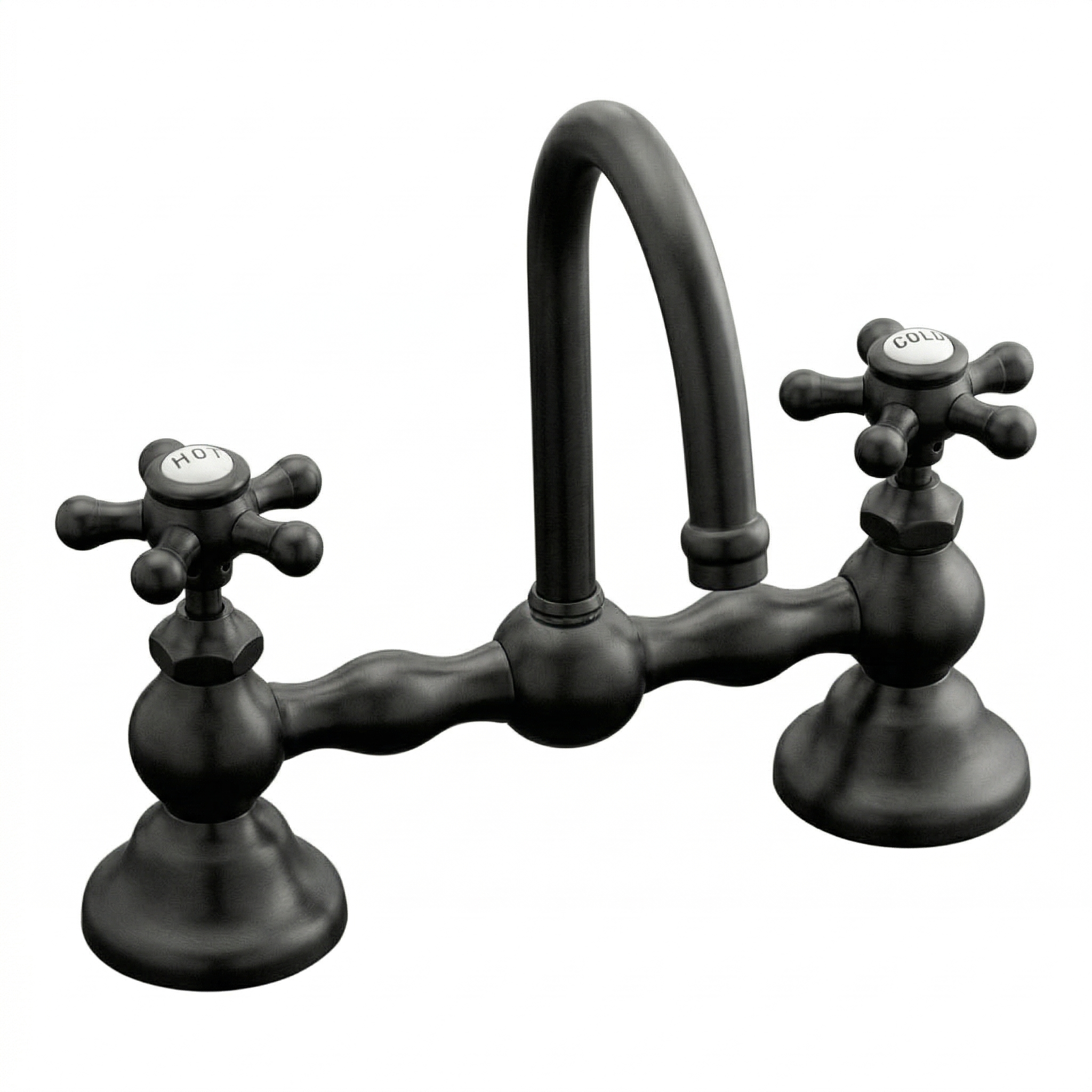Columbia Gooseneck Bridge Faucet P0558 | Strom Living Oil Rubbed Bronze 8" - Bathroom Faucets