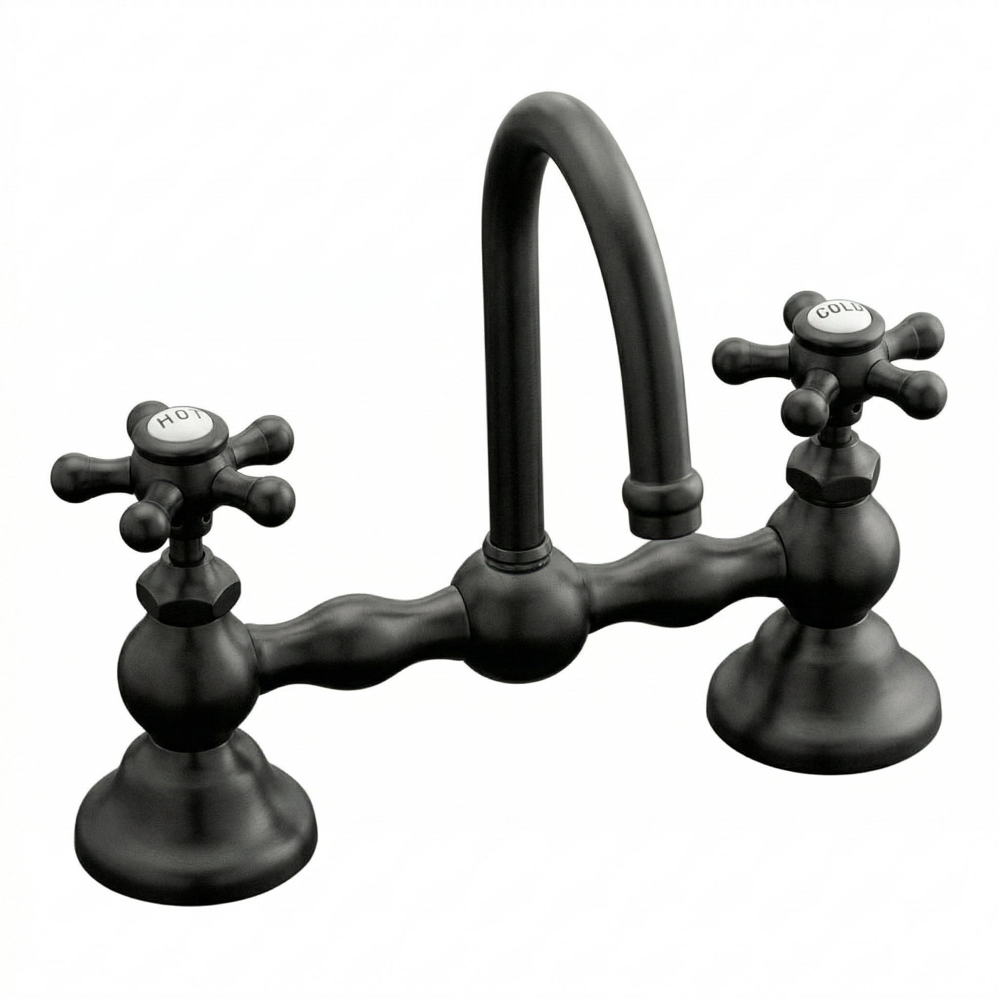 Columbia Gooseneck Bridge Faucet P0558 | Strom Living Oil Rubbed Bronze 12" - Bathroom Faucets