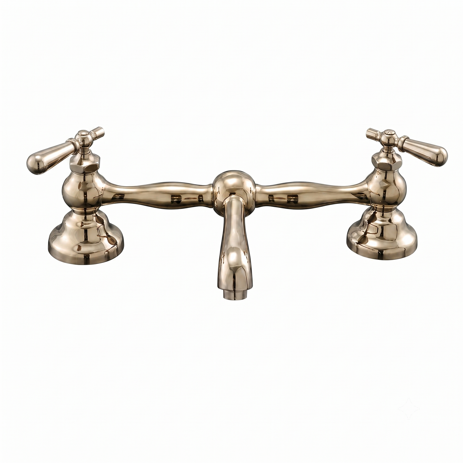 Columbia Bridge Faucet with Straight Spout P0565 | Strom Living Polished Nickel 12" - Bathroom Faucets