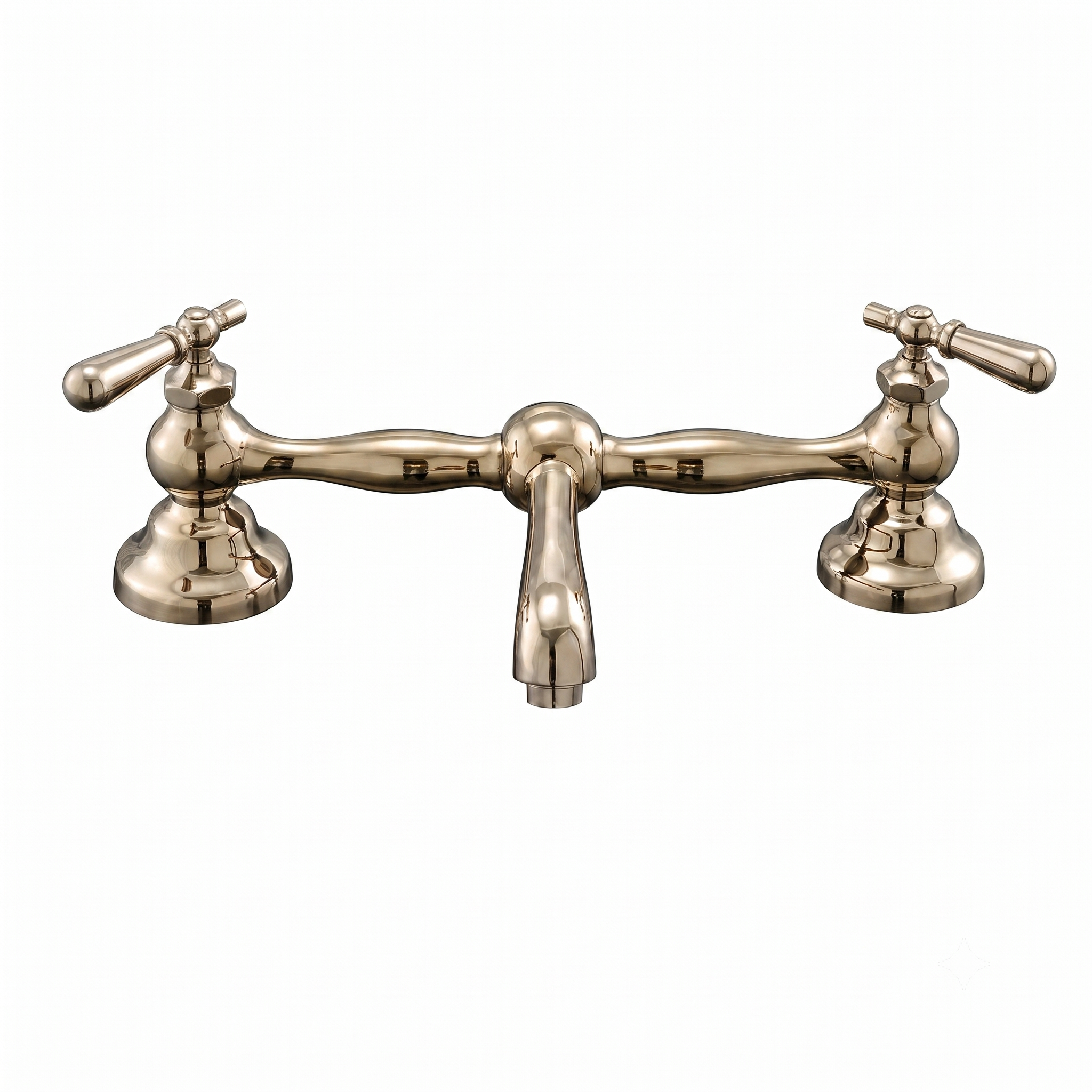 Columbia Bridge Faucet with Straight Spout P0565 | Strom Living Polished Nickel 12" - Bathroom Faucets