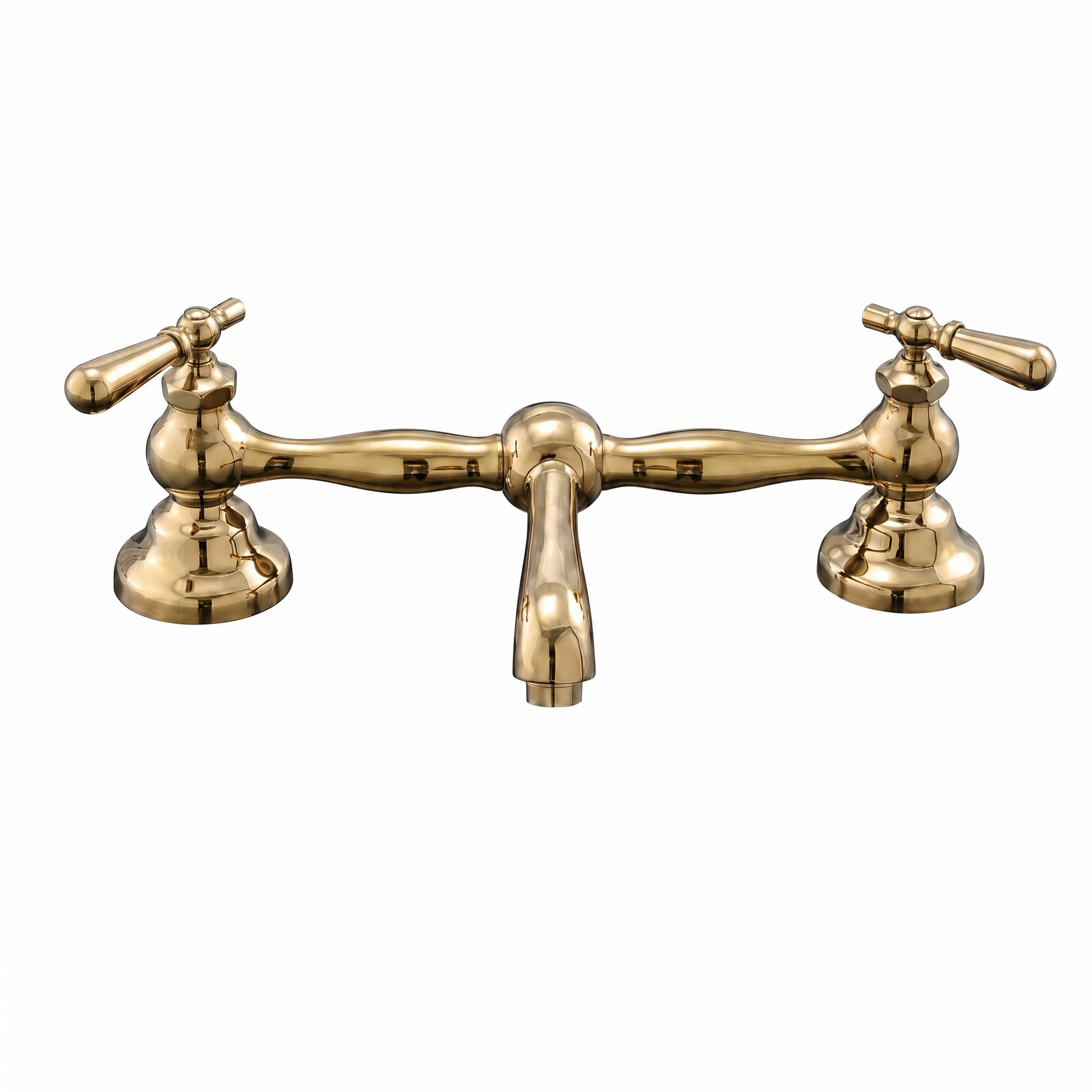 Columbia Bridge Faucet with Straight Spout P0565 | Strom Living Polished Brass 12" - Bathroom Faucets
